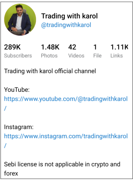 trading with karol telegram channel