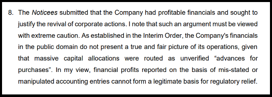 SEBI cautions against using disputed financials to justify corporate actions