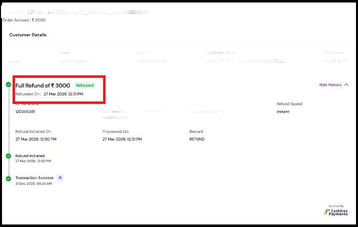 recovery done by fraud free