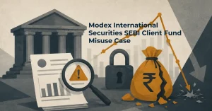 SEBI action against Modex International Securities over ₹136 crore client fund misuse and ₹95 crore client securities shortfall