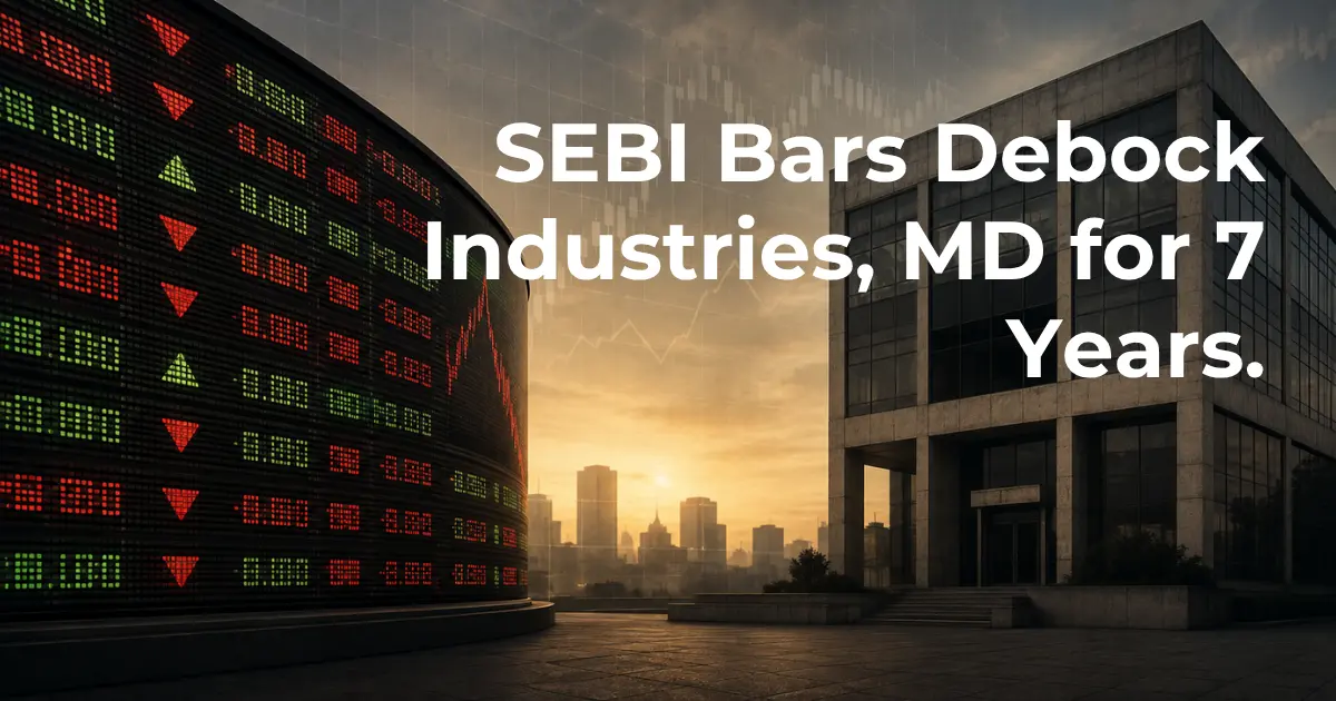 Debock Industries SEBI order imposing a 7 year market ban and over ₹137 crore in disgorgement, penalties and refund