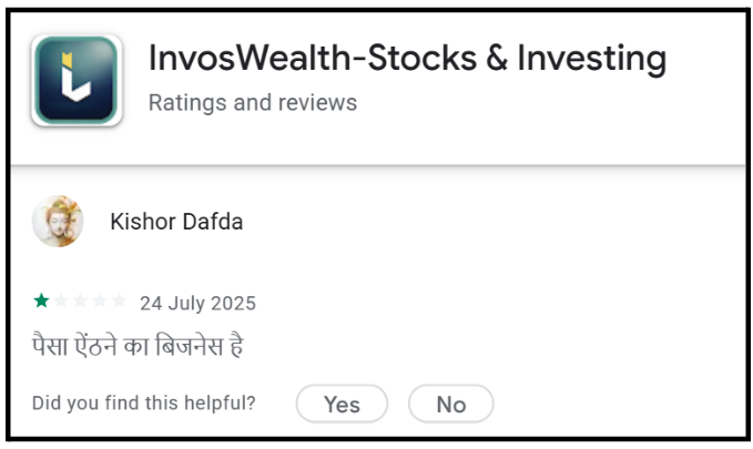 Invos Research & Technology Private Limited App Review Alleging Money Extraction