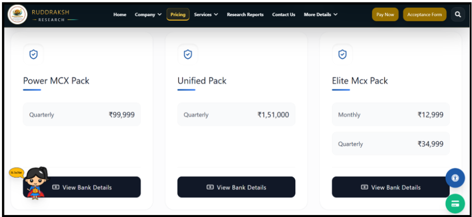 Ruddraksh Research Pricing Plans