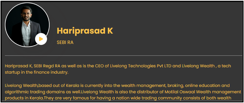 Livelong Wealth Website - Motilal Oswal Distribution Claim