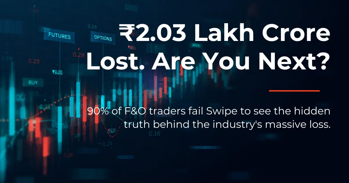 SEBI F&O loss report showing retail traders lost ₹2.03 lakh crore in two years