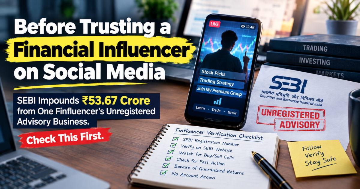 Financial influencer verification checklist showing how to verify a finfluencer before trusting stock market advice