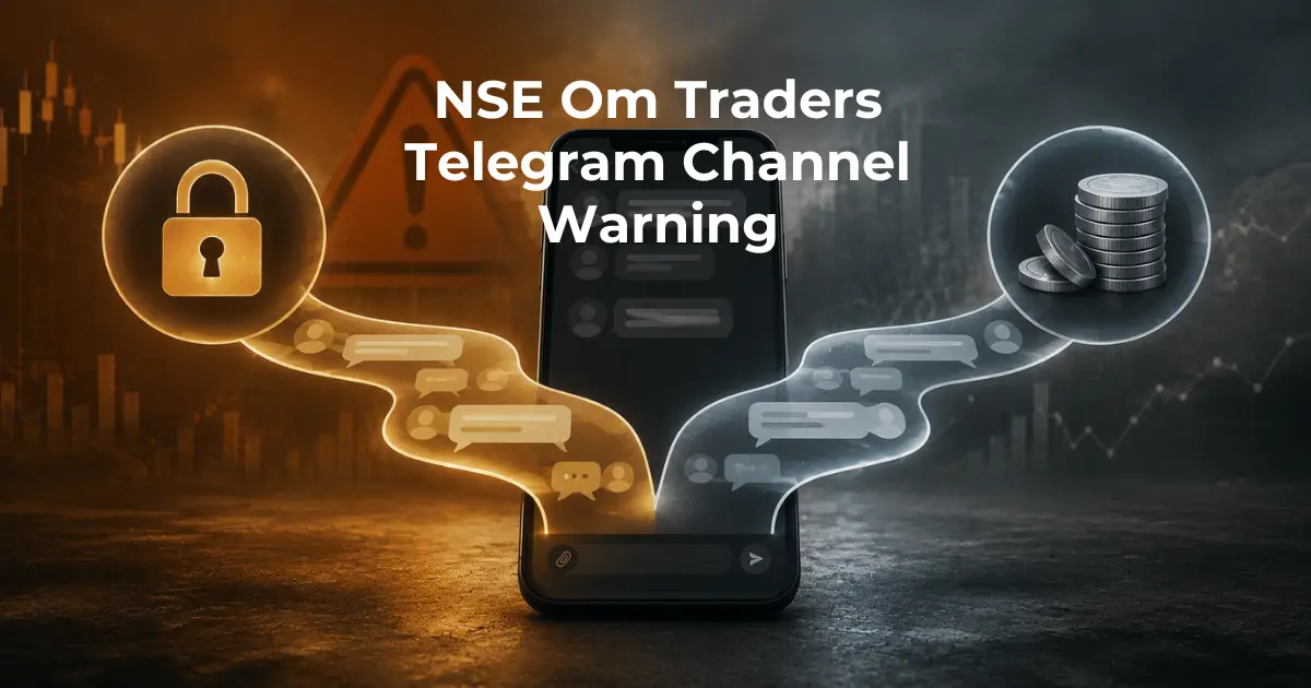 NSE warning about Om Traders Telegram channel offering account handling and portfolio management