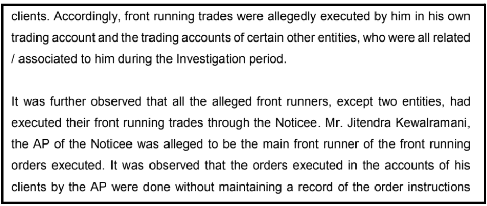 SEBI Order Front Running Findings - Angel One
