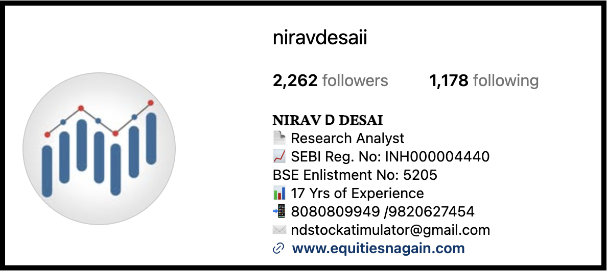 Nirav D Desai Instagram Profile Bio