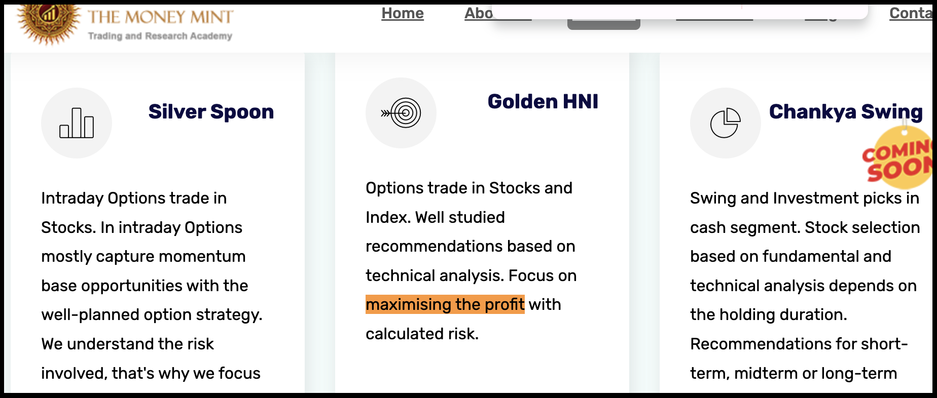 promotional language on the Golden HNI plan emphasizing profit maximization