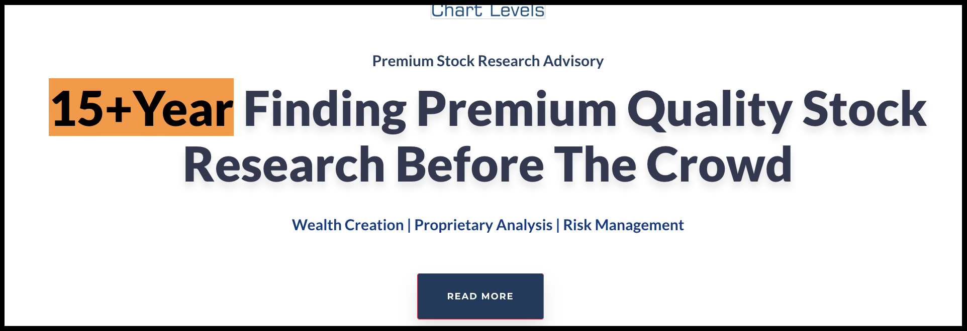 website banner displaying promotional marketing claims regarding experience