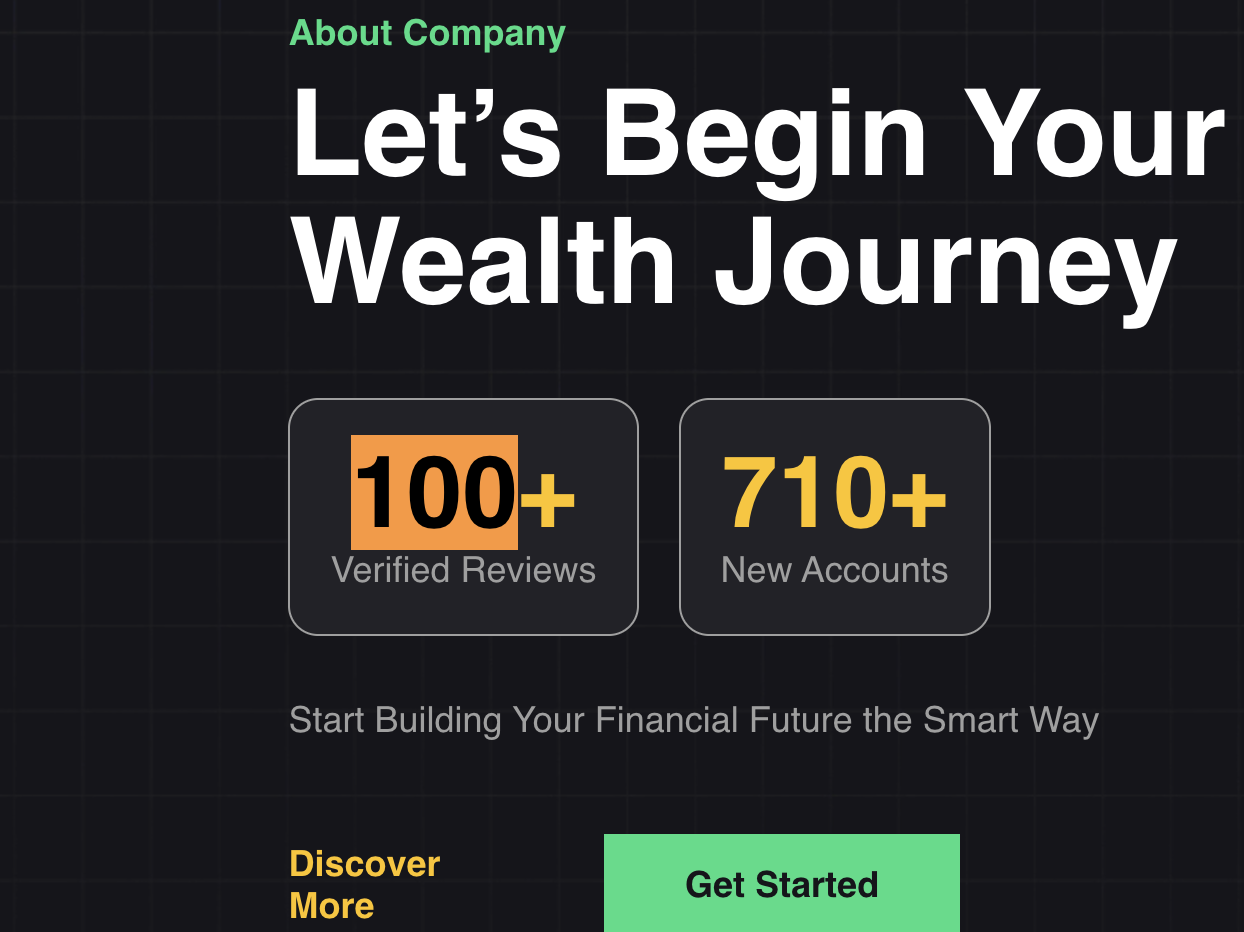 About Company Section From Rohit Gholap's Beststockadvisor homepage
