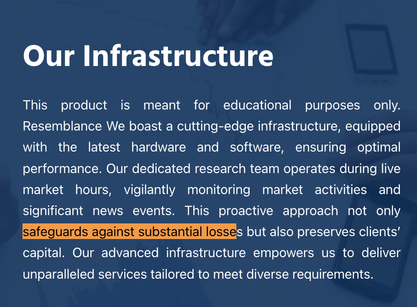 website text claiming that Assure Market Research safeguards against substantial losses