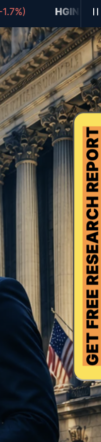 The Vision Research website homepage displaying a GET FREE RESEARCH REPORT call to action