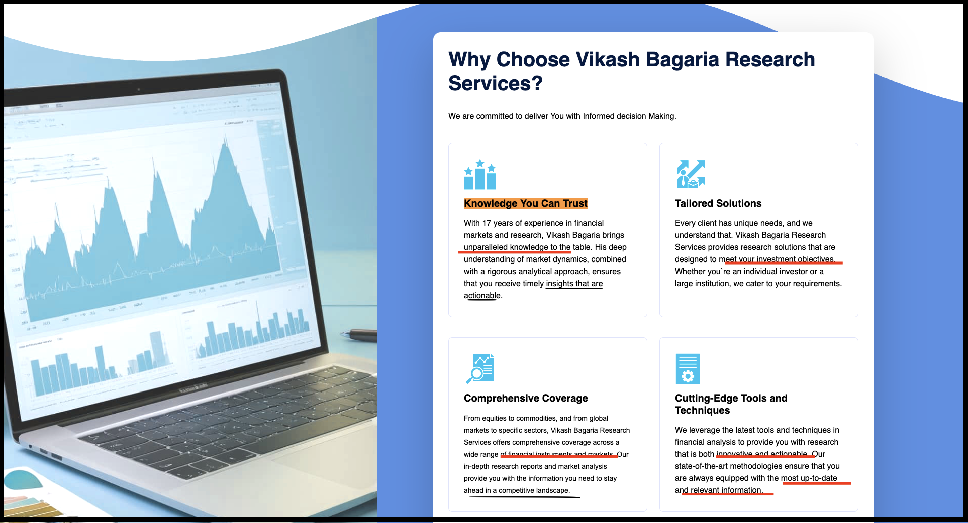 Chart N Trade homepage header showcasing taglines including Knowledge You Can Trust and Decode Decide Dominate.