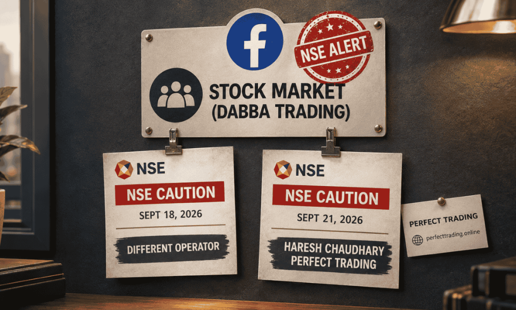 NSE caution notice warning against illegal Stock Market Dabba Trading Facebook group