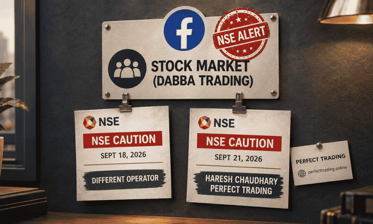 NSE caution notice warning against illegal Stock Market Dabba Trading Facebook group
