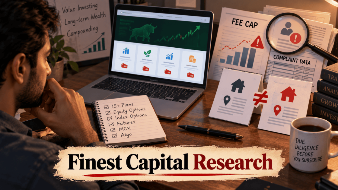 stock research analysis, fee caps, and review topics for Finest Capital Research.