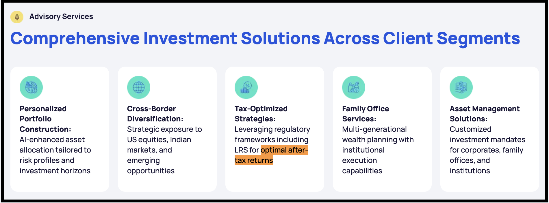 Excerpt from Appreciate's website highlighting its marketing claim regarding tax-optimized strategies and optimal after-tax returns.