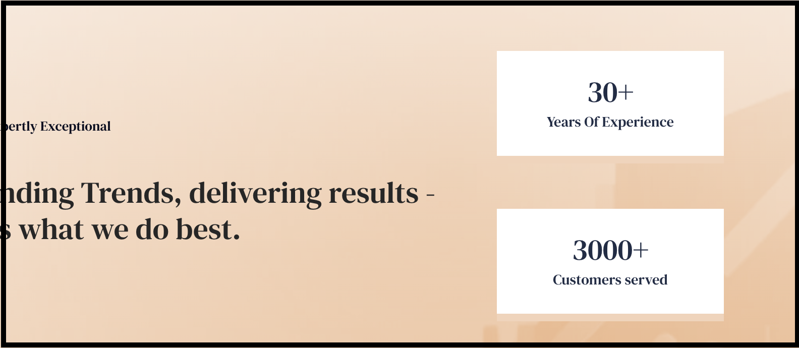 Marathon Trends Advisory's platform statistics, including over 30 years of experience and 3,000+ customers served.