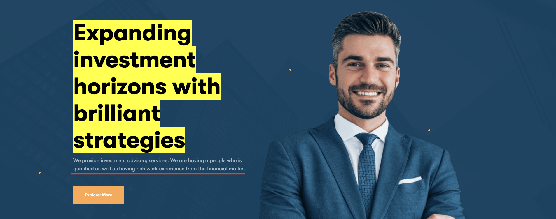 Capital Pride website promotional banner highlighting investment strategies and growth claims