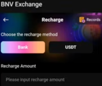 BNV Exchange recharge methods page