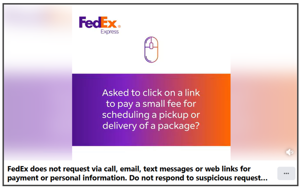 FedEx warning on fake parcel scam calls