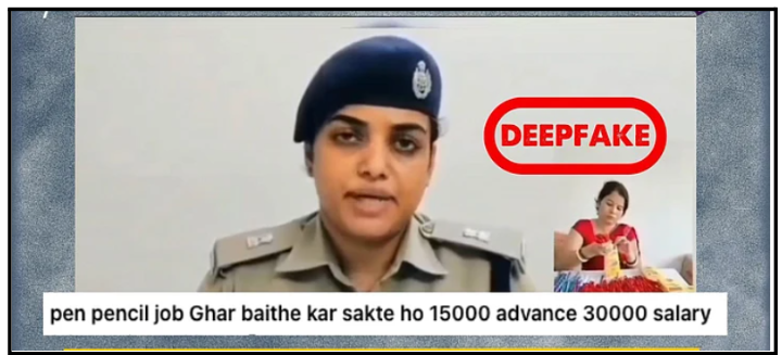 Fake AI video of police officer promoting Natraj pencil scam