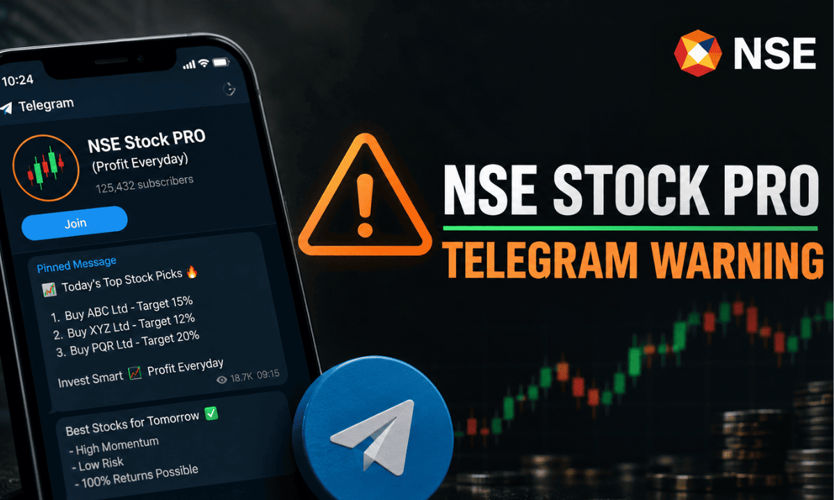 Here is an SEO-friendly Alt Text and Title optimized for your featured image based on your focus keyphrase: Alt Text: NSE Stock PRO Telegram caution notice warning against unverified market tips