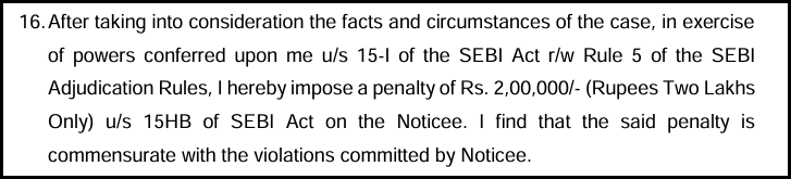 SEBI order imposing a penalty of Rs 2,00,000 on IIFL Capital Services under Section 15HB