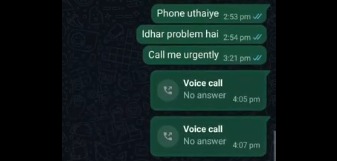 WhatsApp chat screenshot displaying unanswered calls to Girish Ji Trade Fund regarding Grow Capital support issues